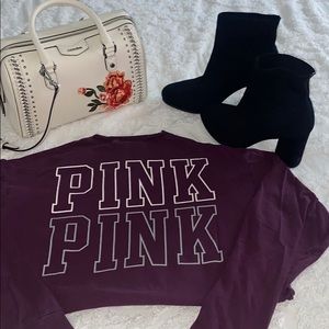 Victoria’s Secret PINK Long Sleeve Tee Burgundy